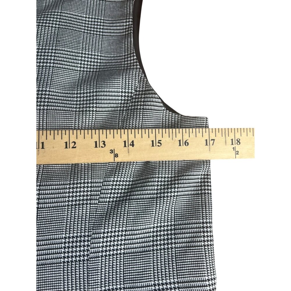 Sincerely Jules Black & White Glen Plaid Sleeveless Vest Womens Size Small - Picture 7 of 12